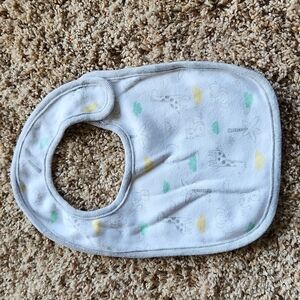George Baby Bib with Animal Print - Gray, Yellow, Green